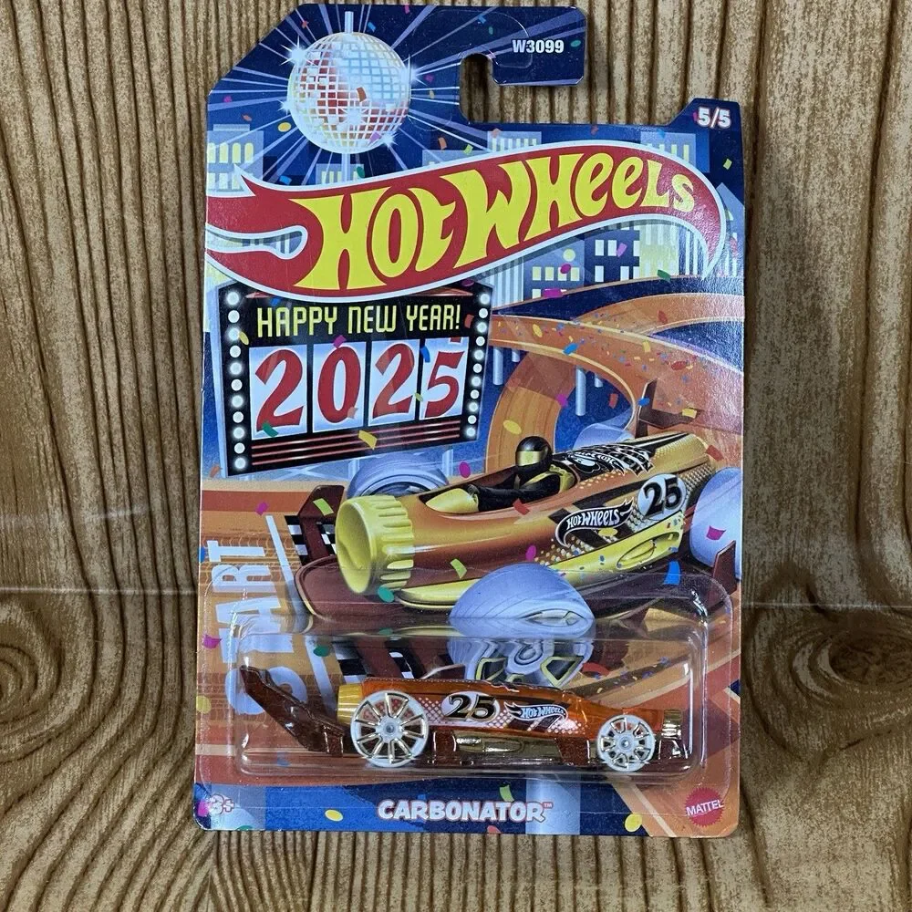 Hot Wheels 2025 Happy New Year Carbonator 5/5 And‎ Hot Wheels Evil Twin Car Lot